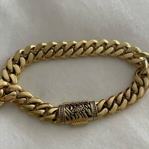 GLD Miami Cuban Link Bracelet - 8mm, 7” Length, Yellow Gold